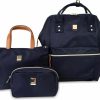 Backpack Handbags | J World New York J World New York Posy 3-Piece Backpack With Tote And Pouch, Navy