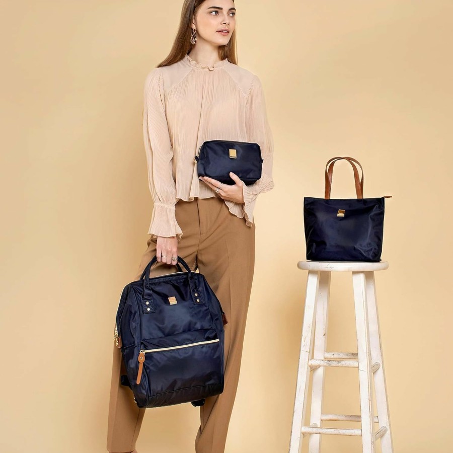 Backpack Handbags | J World New York J World New York Posy 3-Piece Backpack With Tote And Pouch, Navy