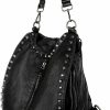 Backpack Handbags | UTO Uto Women Backpack Purse Pu Washed Leather Rivet Studded Convertible Ladies Rucksack Shoulder Bag Black