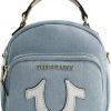 Backpack Handbags | True Religion True Religion Mini Backpack, Convertible Denim Small Travel Bag Purse For Men And Women, Adjustable Shoulder Straps