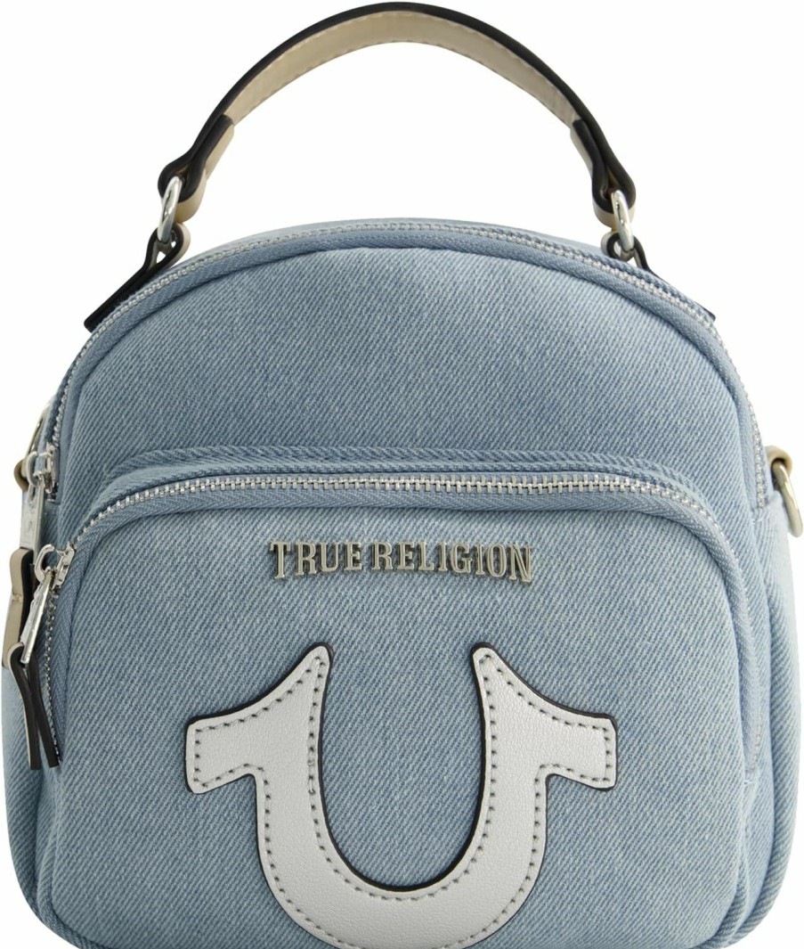 Backpack Handbags | True Religion True Religion Mini Backpack, Convertible Denim Small Travel Bag Purse For Men And Women, Adjustable Shoulder Straps