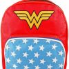 Backpack Handbags | Wonder Woman Wonder Woman Mini Backpack For Women - 10" Canvas Wonder Woman Mini Backpack With Front Pocket And Bookmark | Wonder Woman Backpack Purse Bundle