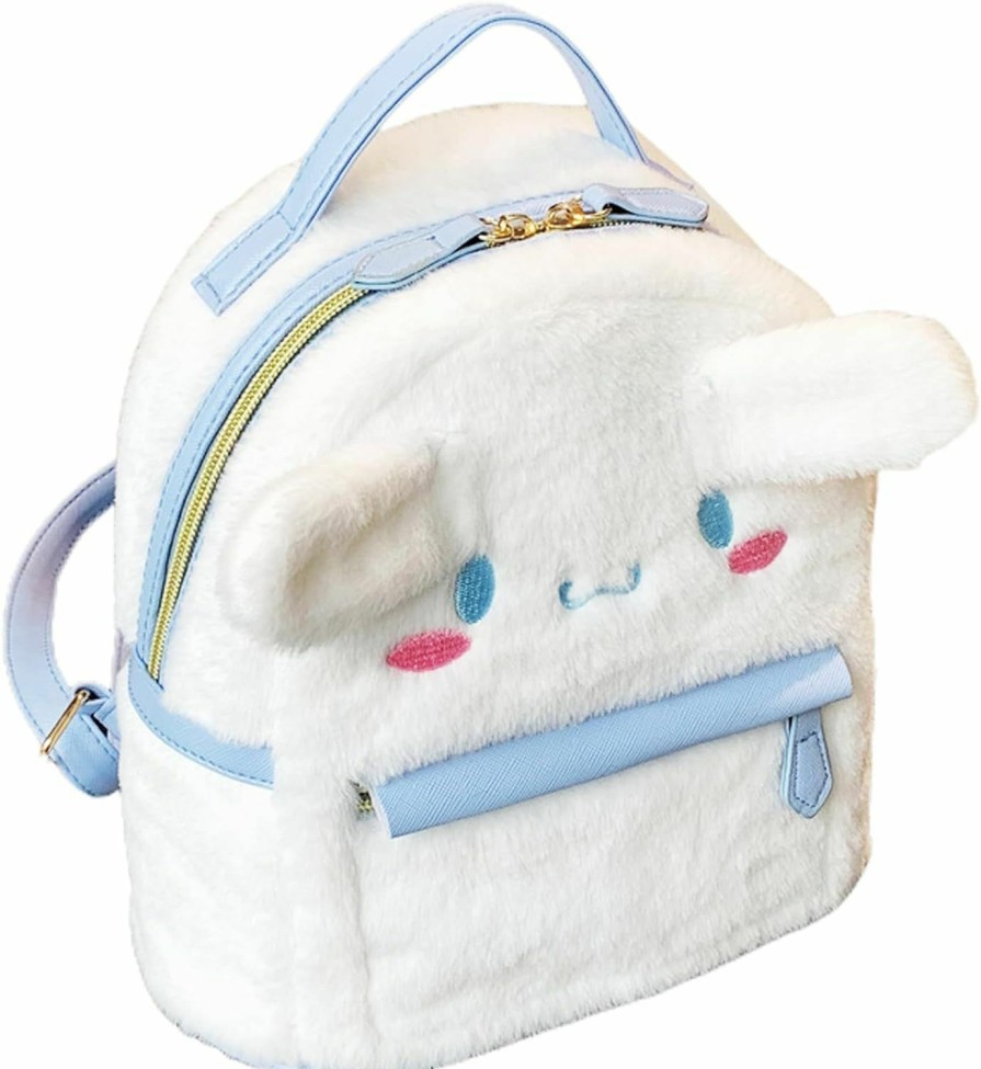 Backpack Handbags | Generic Cartoon Plush Backpack Cute Furry Backpacks Mini Bag Anime Backpack Fashionable Modern Blue Handbag (Blue)