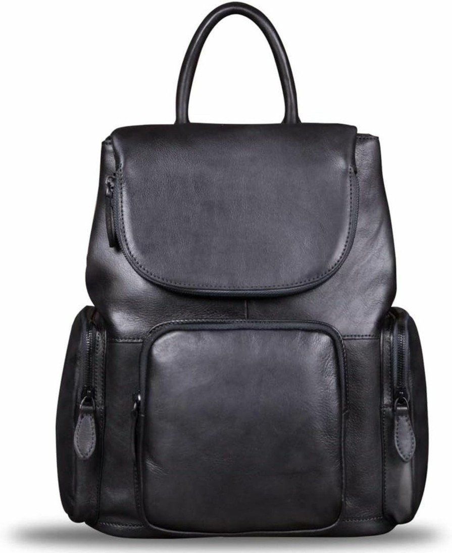 Backpack Handbags | IVTG Ivtg Genuine Leather Backpack For Women Vintage Handmade Casual Rucksack High Capacity Daily Satchel