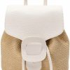 Backpack Handbags | Hoce Hoce Straw Backpack Purse Mini Drawstring Flap Backpack For Women Beach (White)