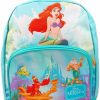 Backpack Handbags | The Little Mermaid The Little Mermaid Mini Backpack For Women - 10" Canvas Ariel Backpack With Front Pocket And Bookmark | Little Mermaid Backpack Purse Bundle