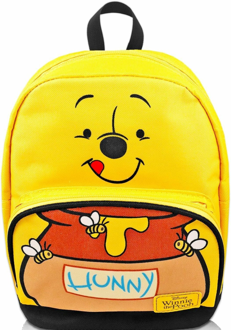 Backpack Handbags | Disney Winnie The Pooh Mini Backpack For Women - 10" Canvas Winnie The Pooh Backpack With Front Pocket Plus Bookmark | Winnie The Pooh Backpack Purse Bundle