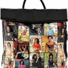 Backpack Handbags | Mizuba Michelle Obama Magazine Cover Collage Backpack Womens Fashion Purse Handbag (#B-Grey/Black)