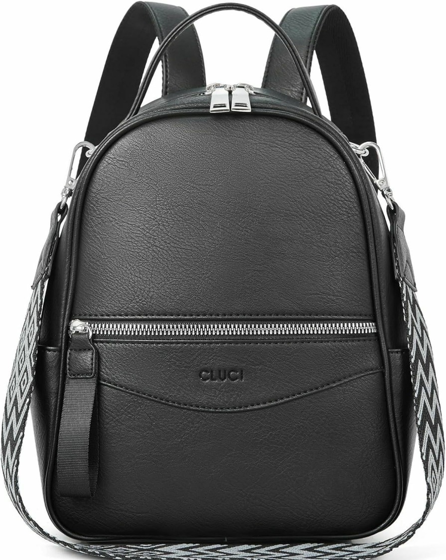 Backpack Handbags | CLUCI Cluci Mini Backpack Purse For Women Fashion Leather Small Backpacks Ladies Shoulder Backpack Convertible Handbags Beige With Brwon