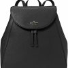 Backpack Handbags | Kate Spade New York Kate Spade Leila Large Flap Backpack Tote Bag Black Pebbled Leather