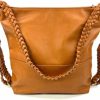 Backpack Handbags | Humble Hilo Braided Vegan Leather Convertible Backpack/Tote Bag. Backpack & Tote Bag In One, Spacious Shoulder Bag. Cute & Functional. (Cognac)