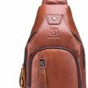 Backpack Handbags | FANDARE Fandare Retro Sling Chest Bag Men Shoulder Crossbody Backpack Leather