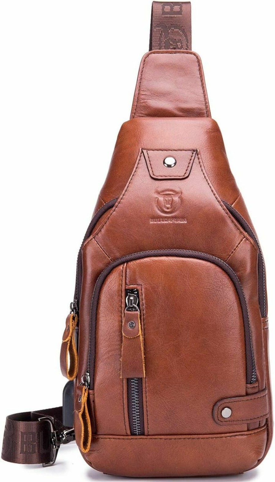 Backpack Handbags | FANDARE Fandare Retro Sling Chest Bag Men Shoulder Crossbody Backpack Leather