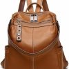 Backpack Handbags | Wesccimo Wesccimo Genuine Leather Backpack Purse For Women Real Soft Leather Travel Shoulder Handbag Ladies