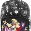 Backpack Handbags | Disney Disney Villains Mini Backpack For Women - 10" Canvas Disney Villains Backpack With Front Pocket Plus Bookmark | Disney Villains Backpack Purse Bundle