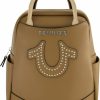 Backpack Handbags | True Religion True Religion Mini Backpack, Studded Horseshoe Logo Small Travel Bag Purse For Women, Adjustable Shoulder Straps