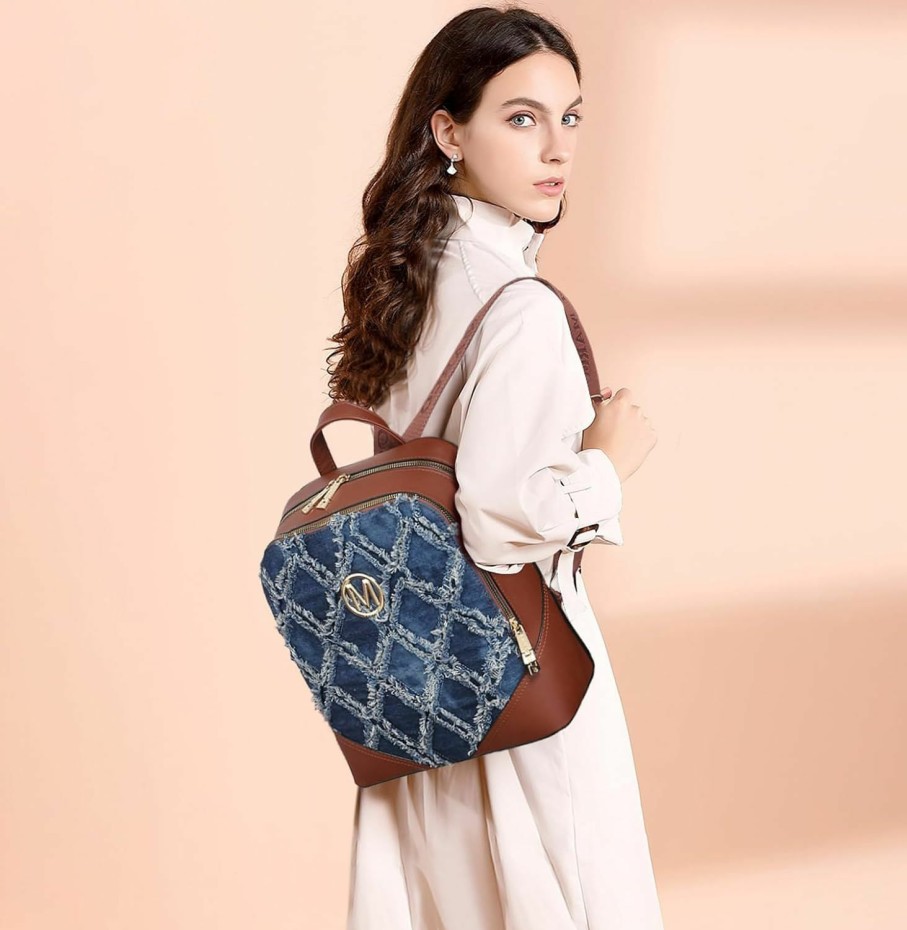 Backpack Handbags | MKP COLLECTION Mkp Women Fashion Backpack Purse Jean Denim Handbag Anti-Theft Rucksack Travel College Shoulder Bag With Wristlet