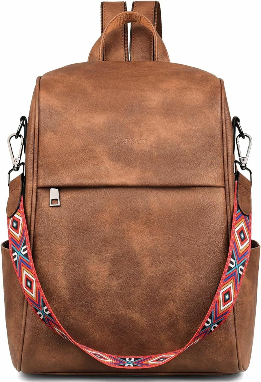 Backpack Handbags | FADEON Fadeon Anti Theft Leather Backpack Purse For Women Travel Backpack, Designer Back Opening Backpack Secure Work Bag Brown