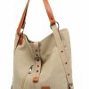 Backpack Handbags | YY GEWETAO Women Canvas Tote Handbags Casual Shoulder Work Bag Backpack Top Handle Bag Handbags Purses