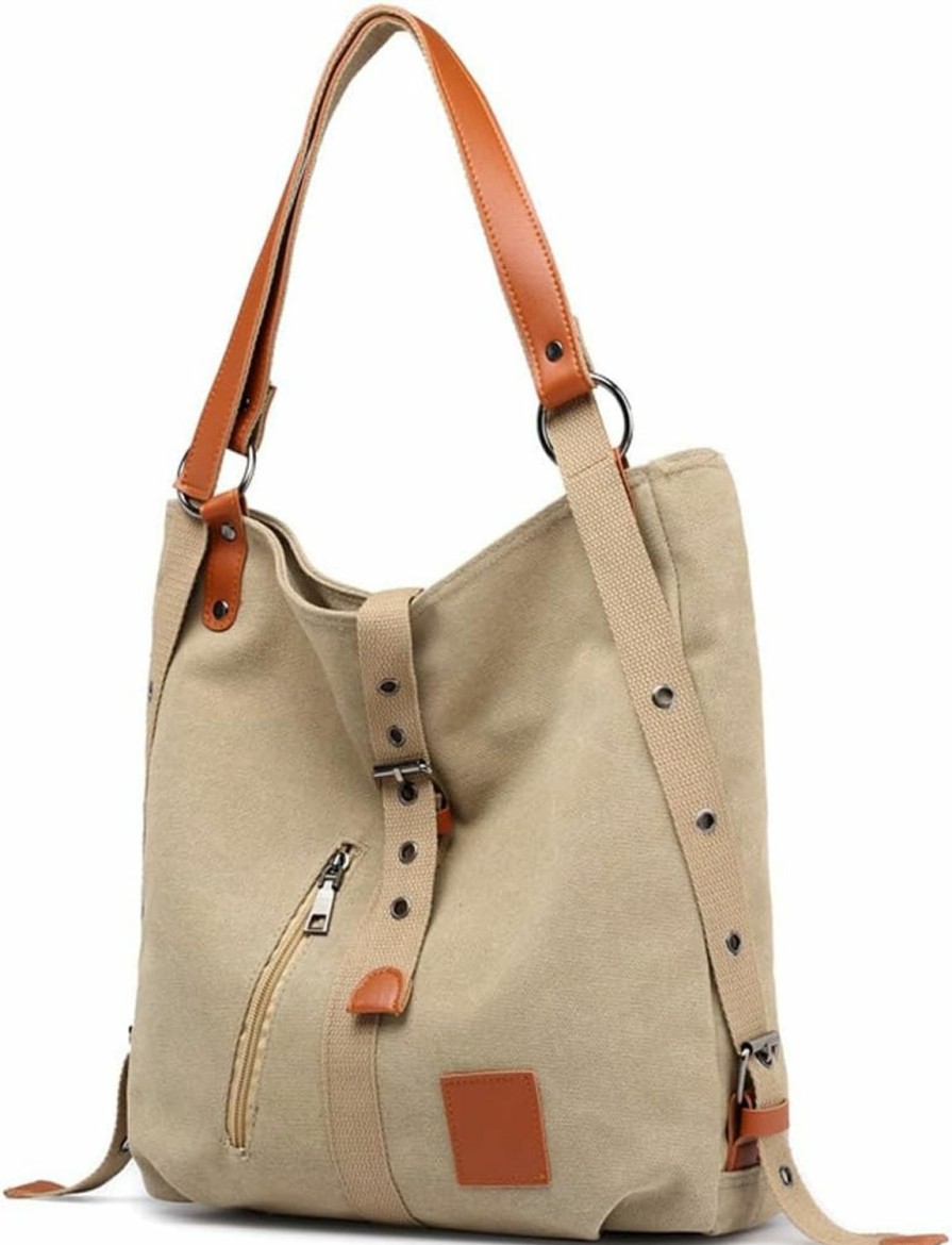 Backpack Handbags | YY GEWETAO Women Canvas Tote Handbags Casual Shoulder Work Bag Backpack Top Handle Bag Handbags Purses