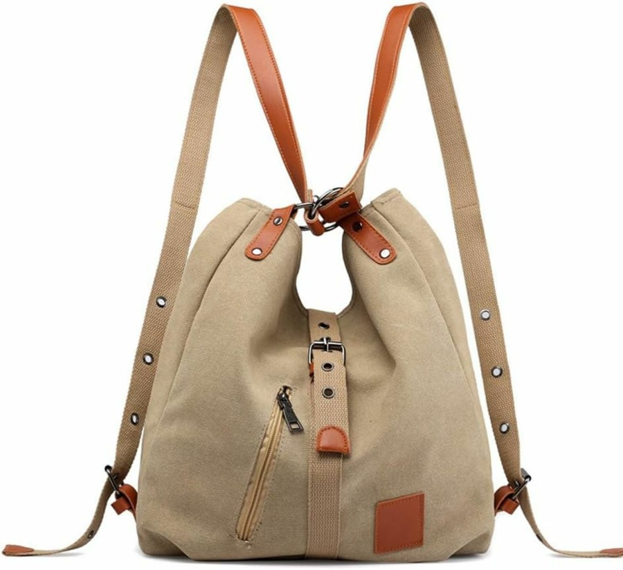 Backpack Handbags | YY GEWETAO Women Canvas Tote Handbags Casual Shoulder Work Bag Backpack Top Handle Bag Handbags Purses