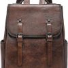 Backpack Handbags | COOLCY Coolcy Genuine Leather Backpack Purse For Women Vintage Rucksack Retro Daypack (Coffee)