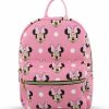 Backpack Handbags | Disney Disney Minnie Mouse With Dots Mini Pu Leather Backpack Purse With Adjustable Straps 10 Inch (Pink, One Size)