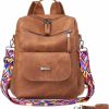 Backpack Handbags | KlaOYer Klaoyer Pu Leather Backpack Purse For Women Fashion Multipurpose Design Handbag Ladies Shoulder Bags Travel Backpack (Brown)