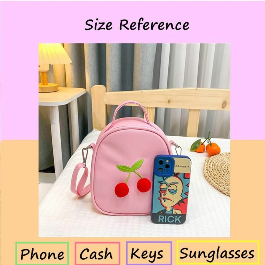 Backpack Handbags | AACKS Aacks Cherry Bag Little Girls Purse Teen Crossbody Bag Kids Small Purse Small Fashion Preteen Purses Cherry Handbag Cherry Backpack