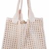 Backpack Handbags | BESTYASH Crochet Beach Bags, Woven Travel Tote For Women, Hollow Knitting Handbag, Aesthetic Mesh Shoulder Bag, Summer Cotton Threads Weave Bag For Outdoor Holiday Picnic Party Daily Use