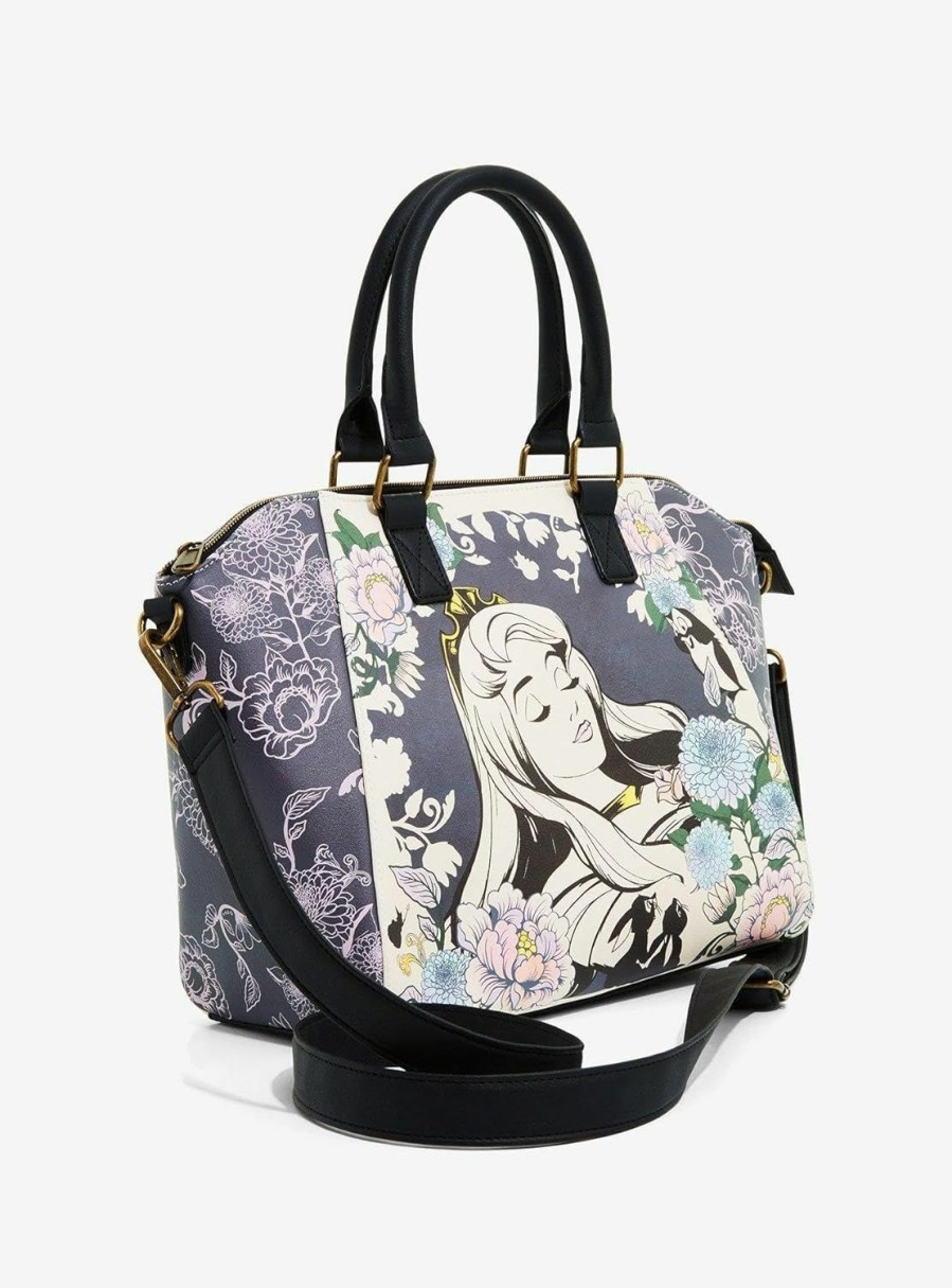 Backpack Handbags | Hot Topic Loungefly Disney Sleeping Beauty Floral Satchel Bag