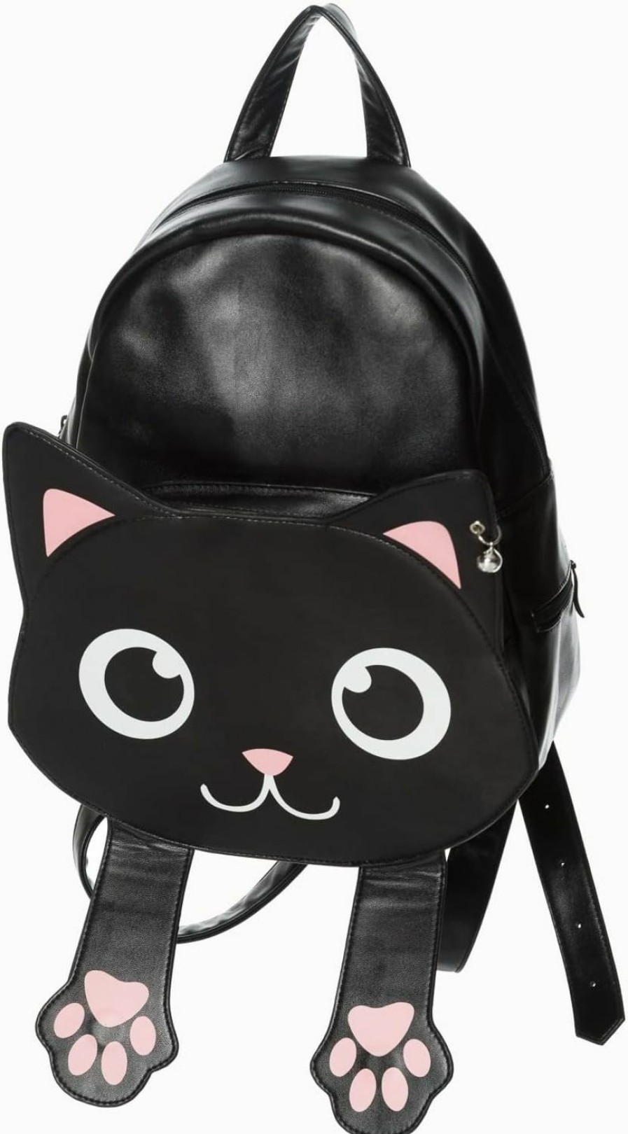 Backpack Handbags | Lost Queen Lost Queen Women'S Peek-A-Boo Cartoon Black Cat Purse Bag Of Tricks Backpack