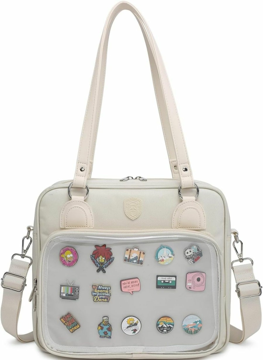 Backpack Handbags | RAINBOW SMILE Rainbow Smile Oxford Ita Bag Backpack Crossbody Bag Kawaii Pin Display Bag Messenger Shoulder Bags