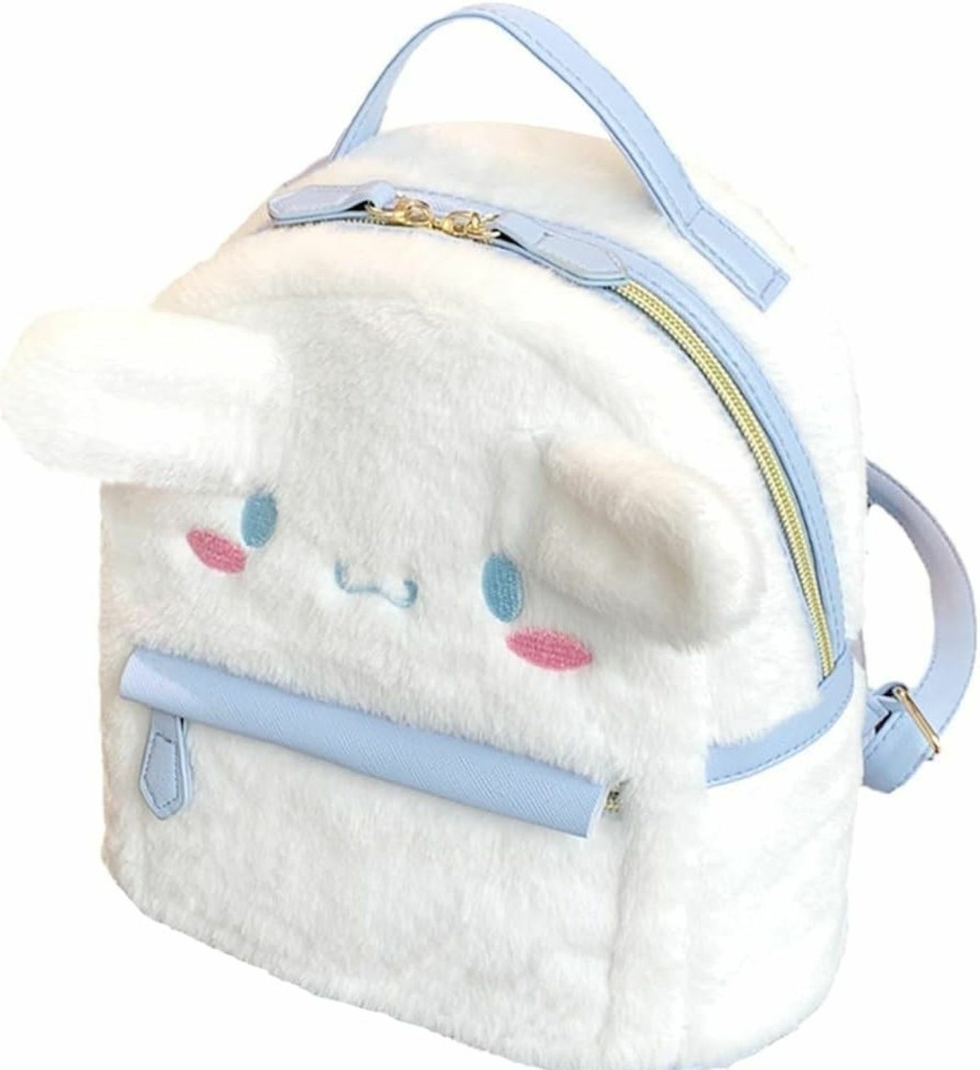 Backpack Handbags | ACCENE Cute Furry Plush Backpacks Bag - Kawaii Backpack Cute Mini Cartoon Bag Anime 3D Backpack Simple Modern Backpack Handbag Blue Plush Schoolbags