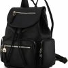 Backpack Handbags | MKF Collection Mkf Collection Backpack Purse For Women, Vegan Leather Top-Handle Ladies Daypack Bookbag Black By Mia K