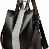 Backpack Handbags | EDRLIO Edrlio Backpack Purse For Women Waterproof Anti Theft Travel Backpack Soft Lightweight Backpack Purse Leather Fashion Backpack For Casual(Black)