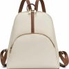 Backpack Handbags | seyfocnia Seyfocnia Small Backpack Purse For Women, Cute Mini Backpack Purse Stylish Pu Leather Casual Travel Shoulder Bag Lovely Purse - White Brown