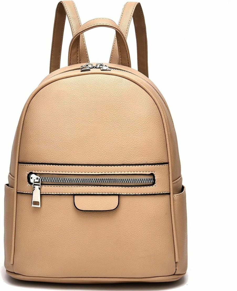 Backpack Handbags | I IHAYNER I Ihayner Little Backpack Bag Small Size Purse Mini Backpack For Women Vegan Leather Mini Daypack Designer Travel Satchel Bags Khaki