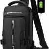 Backpack Handbags | Generic Crossbody Backpack Sling Bags Multifunctional Chest Bag With Usb Charging Port Waterproof Shoulder Bag For Outdoor Traveling (Black One)