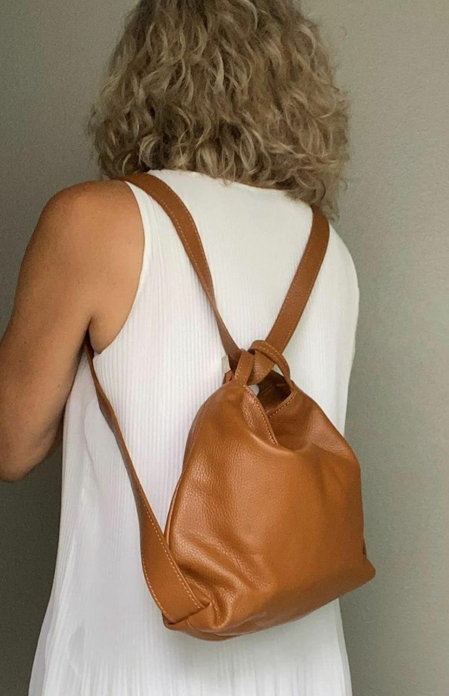 Backpack Handbags | LaGaksta Lagaksta Bria Convertible Leather Backpack Purse - Casual Travel Shoulder Bag (Cognac Tan)