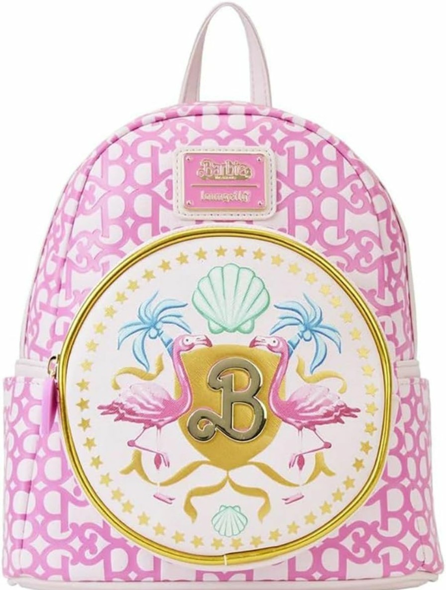 Backpack Handbags | Loungefly Loungefly Barbie: The Movie Logo Mini Backpack Womens Double Strap Shoulder Bag Purse