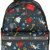 Backpack Handbags | LeSportsac Lesportsac Keepsake Memory Basic Backpack/Rucksack, Style 7812/Color E465, Whimsical Colorful Design: Handbags, Hearts, Flowers & Jewels, Celebrate 1974 Iconic Debut