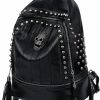 Backpack Handbags | UTO Uto Skull Fashion Backpack Pu Leather Rucksack Rivet Studded Tassel Zipper Shoulder Purse