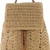 Backpack Handbags | Hyuyikuwol Hyuyikuwol Lightweight Straw Crochet Backpack Hollow Out Drawstring Shoulders Bag For Women (A-Khaki, One Size)