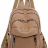 Backpack Handbags | ROMERAN Multipurpose Shoulder Bag And Vintage Backpack Purses For Women - Versatile And Stylish Backpack For Work And Travel (Khaki)