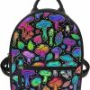 Backpack Handbags | Freewander Freewander Purple Galaxy Nebula Wolf Mini Pu Leather Backpack School Bag Rucksack For Picnic Travel School