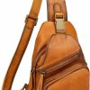 Backpack Handbags | Lieseh Lieseh Vintage Genuine Leather For Men Crossbody Shoulder Chest Pack Casual Bag Outdoor Travel Backpack