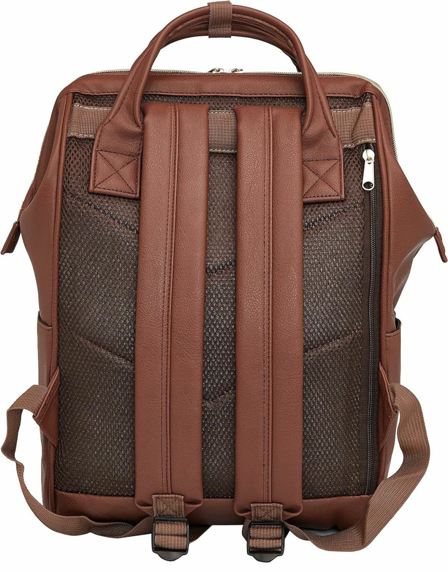 Backpack Handbags | Kah&Kee Kah&Kee Faux-Leather Backpack Diaper Bag With Laptop Compartment Travel School For Women Man