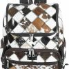 Backpack Handbags | NM-Fashions Nm-Fashions Cowhide Leather Backpack Western Patchwork - Casual Daypacks Travel Backpack - Comfortable Cow Print Backpack With Straps (Dark Brown)