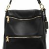 Backpack Handbags | TUMI Tumi Voyageur Liv Backpack/Tote - Backpack Or Tote Bag - Tote Bag & Backpack Combo - Black Leather & Gold Hardware